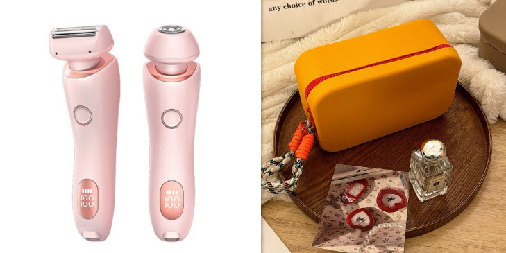 Depiladora 2 en 1 USB Recargable — Rasuradora Facial, Piernas y Bikini | Suave y Sin Dolor