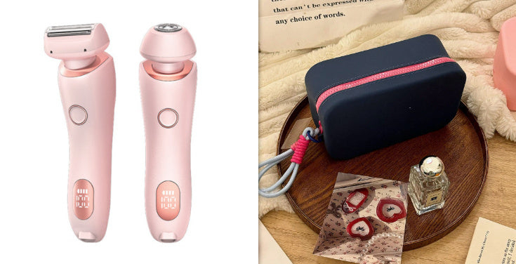 Depiladora 2 en 1 USB Recargable — Rasuradora Facial, Piernas y Bikini | Suave y Sin Dolor