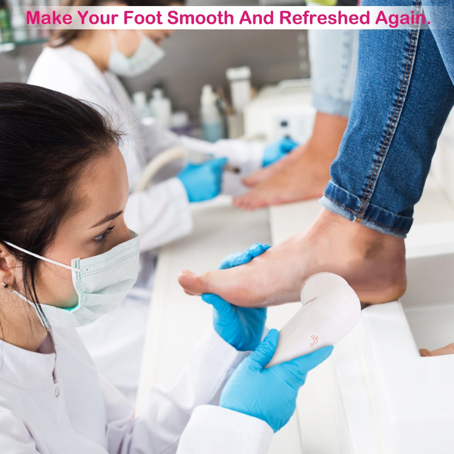 Premium Electric Foot File with Vacuum – 17-in-1 Pedicure Kit