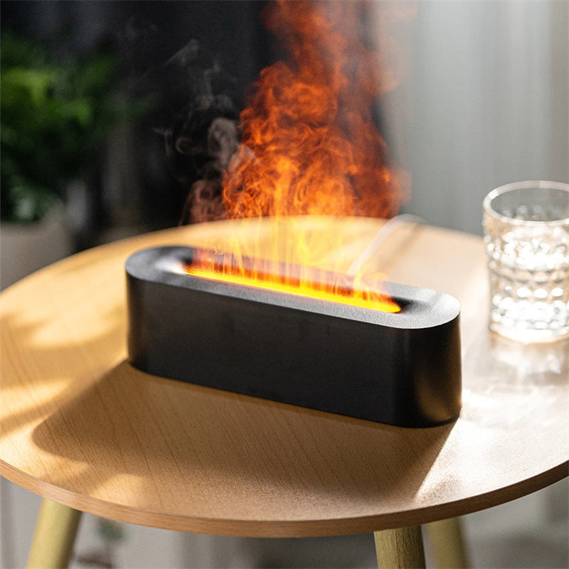 Humidificador Flame™ Minimalista – Difusor Ultrasónico con Efecto Fuego Realista (USB)